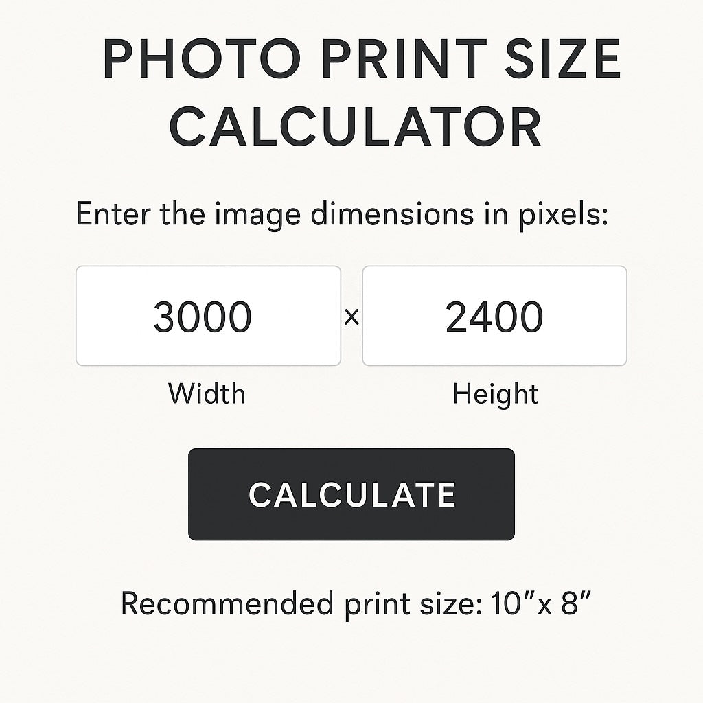 Free Photo Print Size Calculator - Find Perfect Print Dimensions & Quality