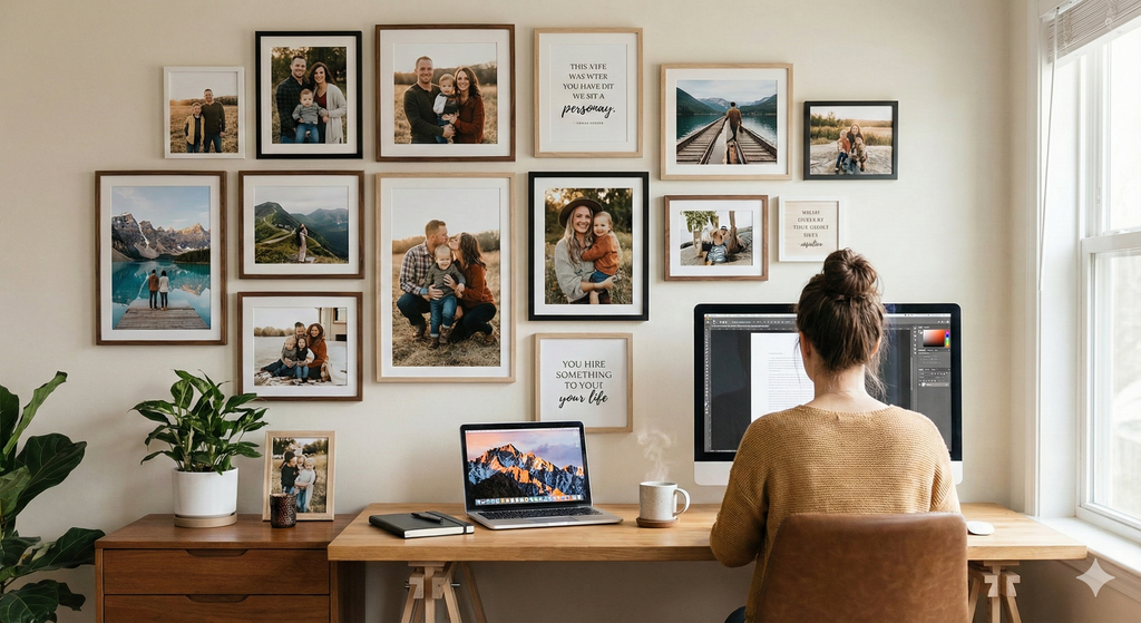 Transform Your Home Office: Personalized Photo Decor That Inspires Productivity & Comfort
