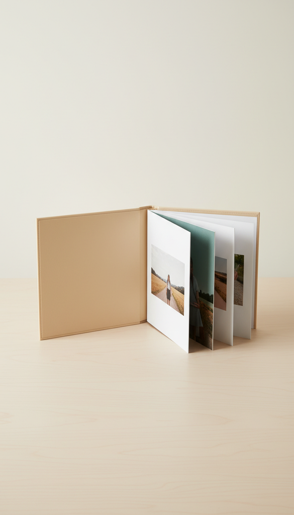 Leather Hardcover Album with Layflat Pages