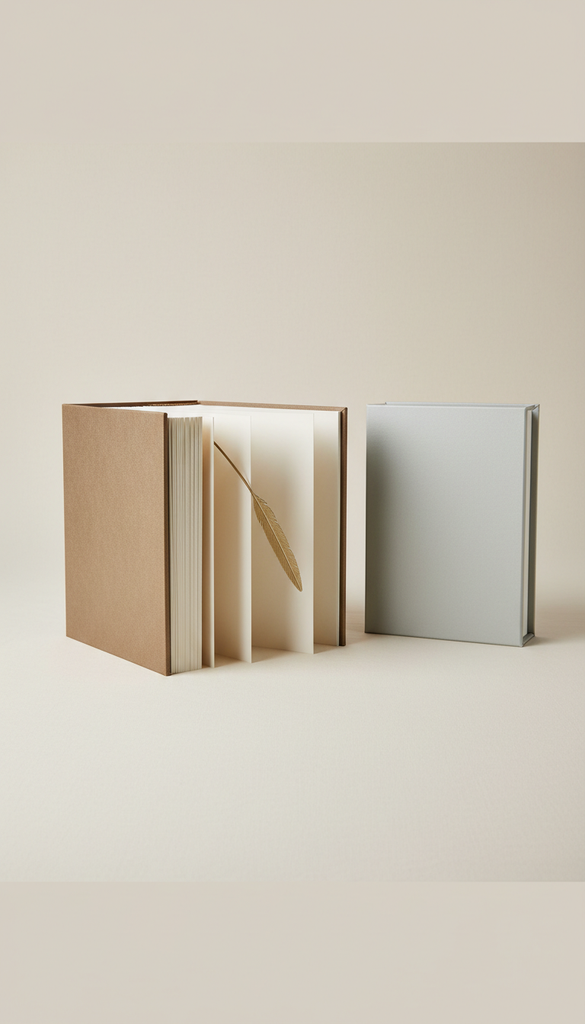 Matte Finish Photo Album with Brass Bookmark
