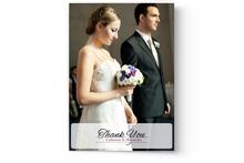 A bride and groom on a Create Your Own Photo Wedding Cards by Photo Book Press.