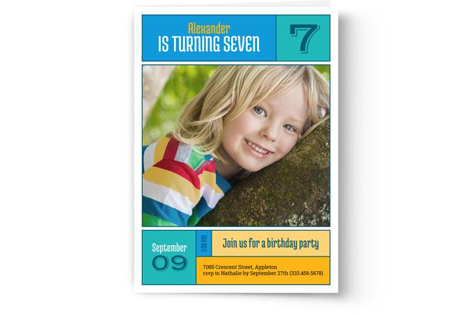Create & Print Kid's Photo Birthday Party Invitations | Custom ...